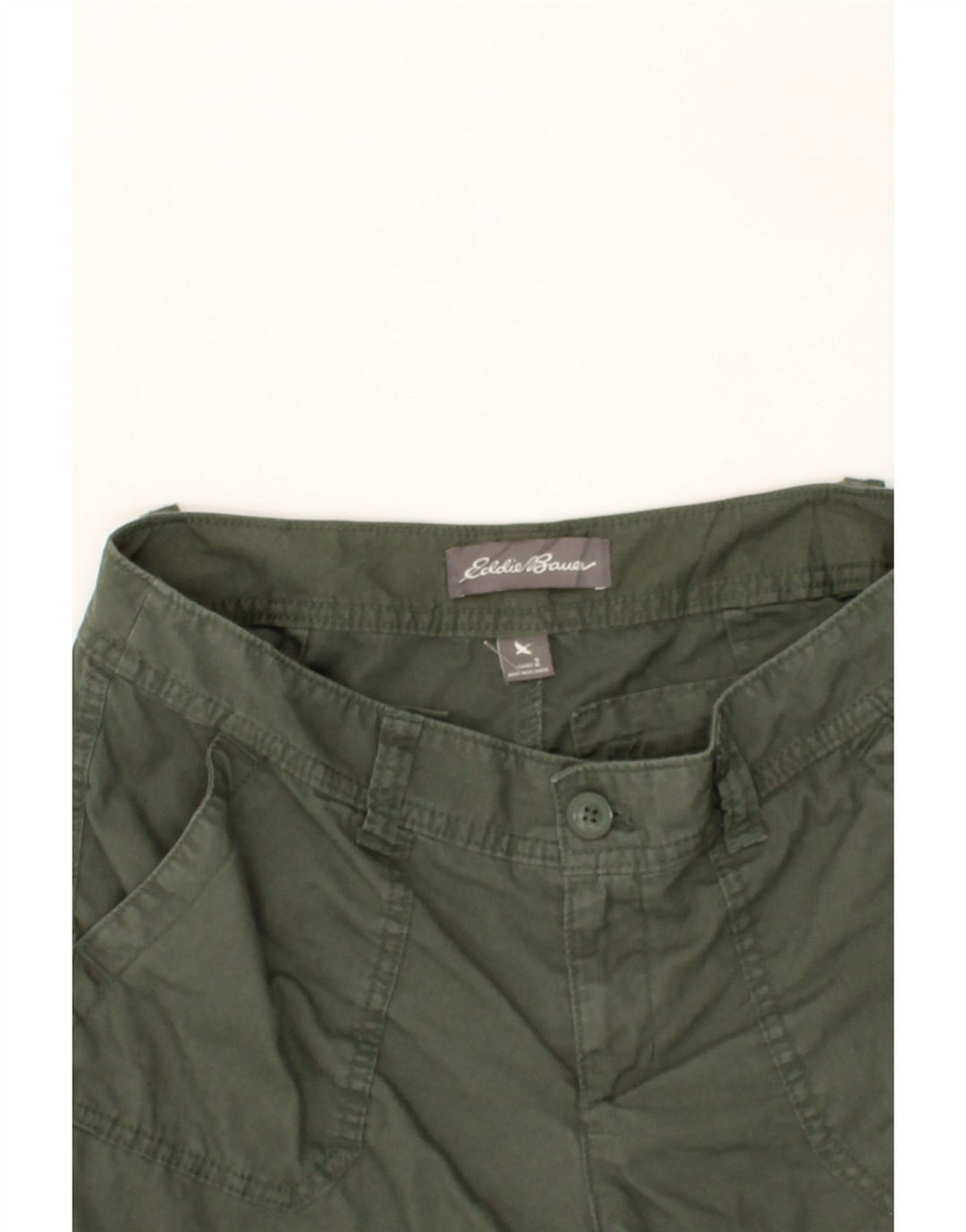 EDDIE BAUER Womens Bermuda Shorts US 2 XS W25  Khaki Cotton Vintage Eddie Bauer and Second-Hand Eddie Bauer from Messina Hembry 
