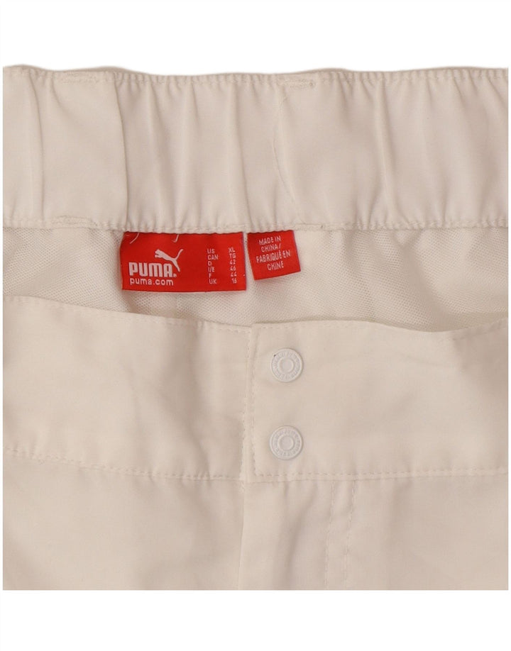 PUMA Casual Shorts til kvinder UK 16 Large W34 White