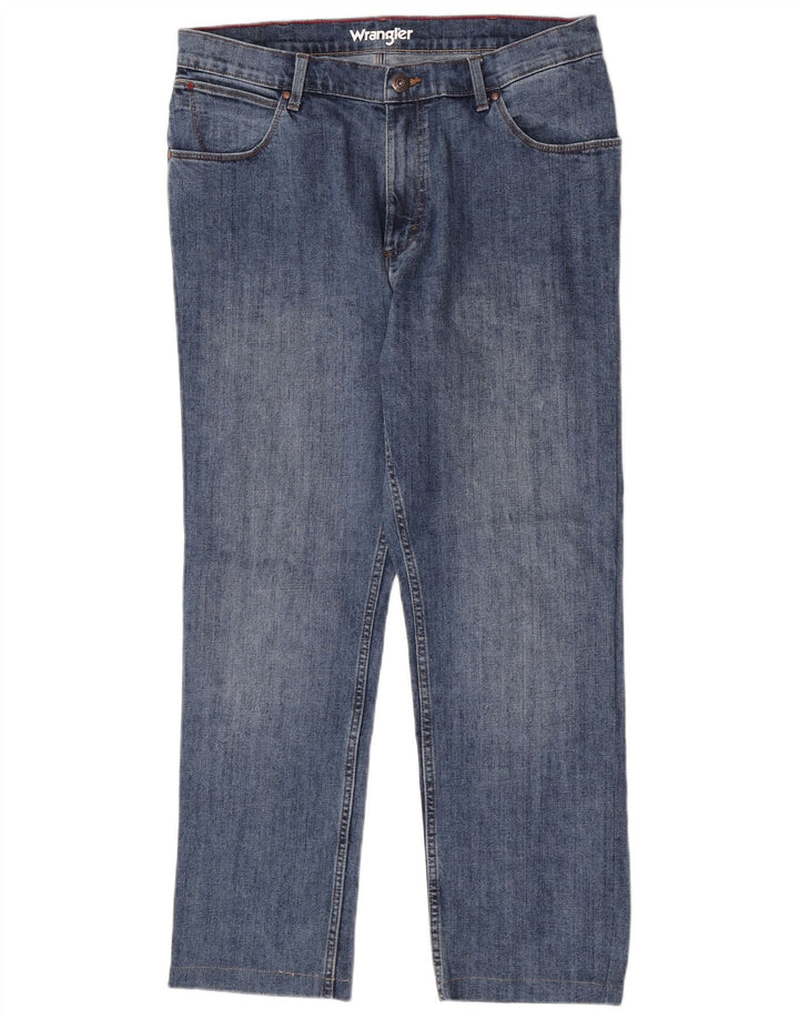 Wrangler Straight Jeans til mænd W36 L29 blå bomuld