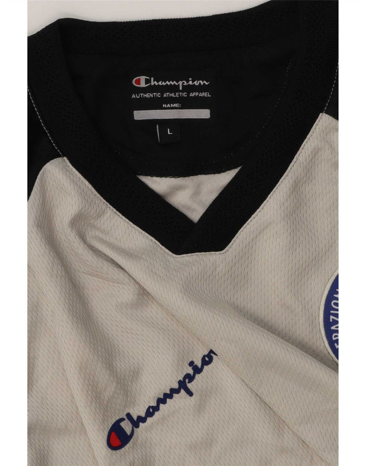 Champion Herre T-shirt Top Large White Colourblock