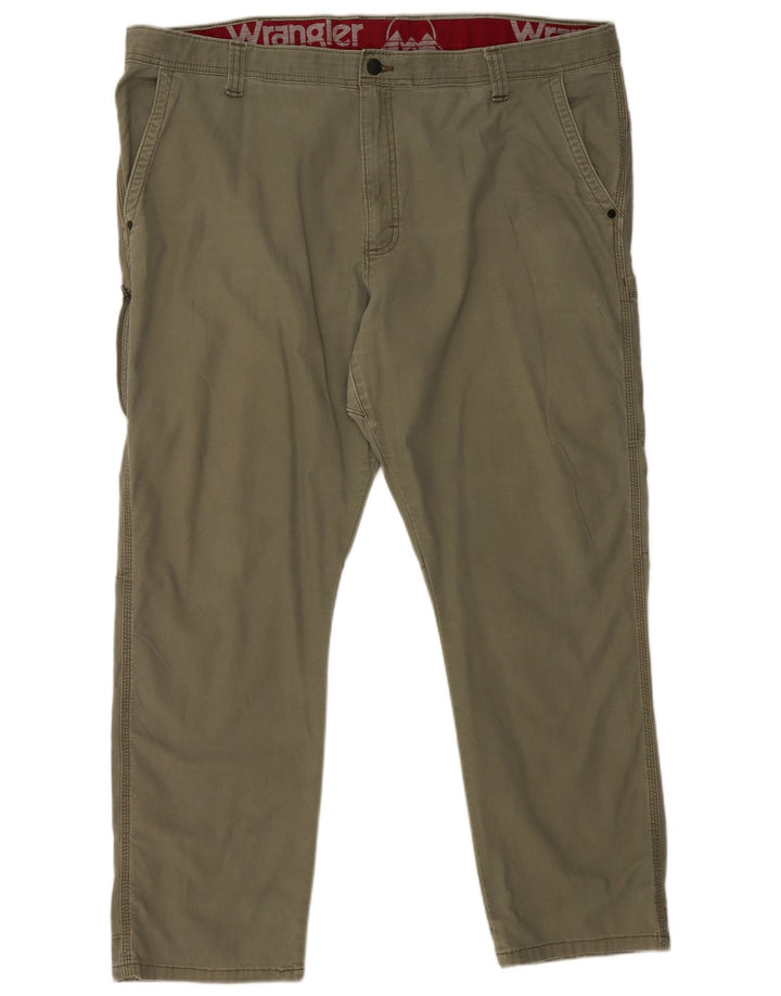 WRANGLER Straight Cargo bukser til mænd W44 L30 Khaki Bomuld