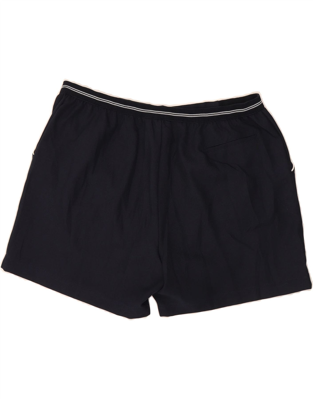VINTAGE Mens Chino Shorts W38 XL Navy Blue Polyester Vintage Vintage and Second-Hand Vintage from Messina Hembry 