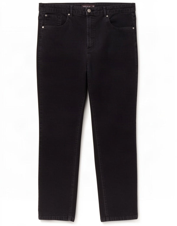 Marks & Spencer Kvinder Højtaljede Corduroy Bukser UK 18 XL W38 L27 Navy B