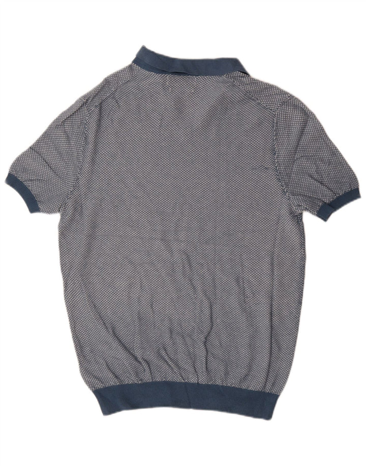 Marks & Spencer Herre Autograph Polo Neck Jumper Sweater Large Blue