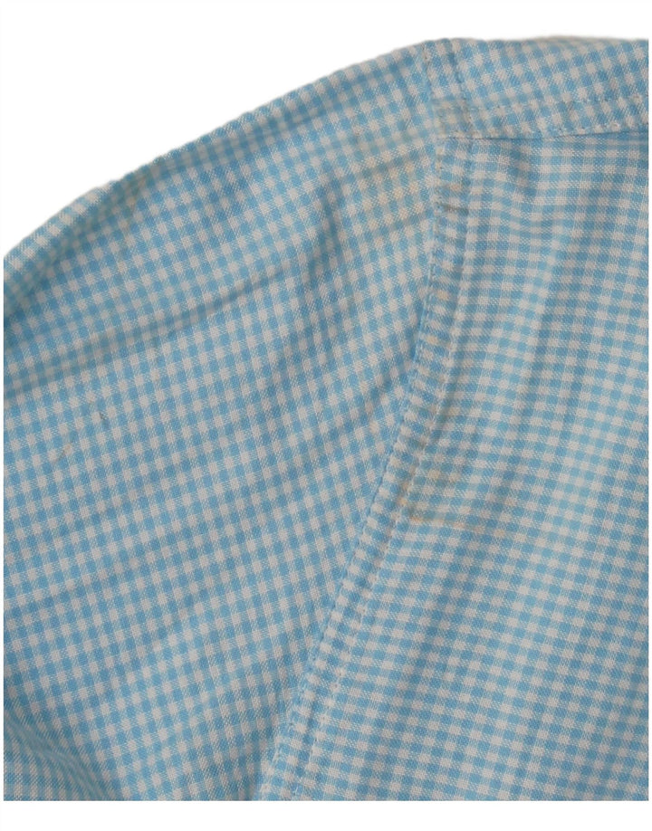 BROOKS BROTHERS Regent-skjorte til mænd Stor blå Gingham-bomuld