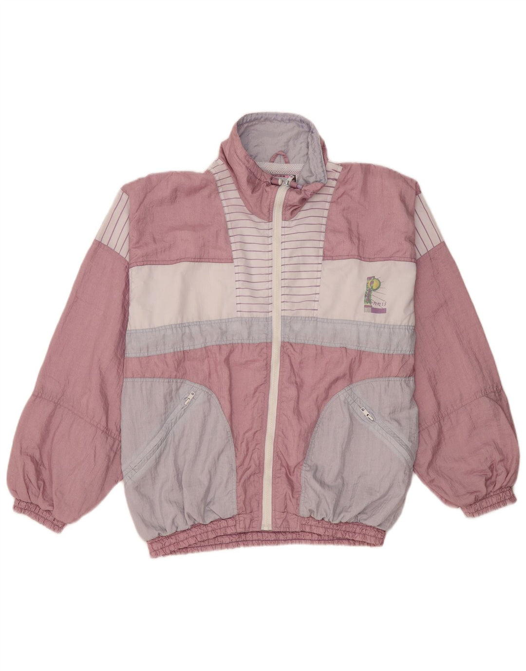 Vintage træningsdragt til mænd Topjakke XL Pink Colourblock