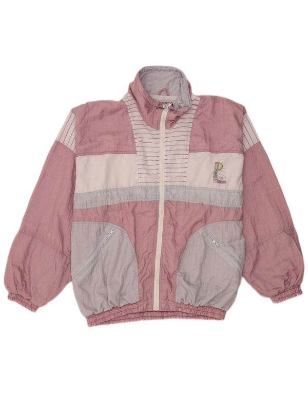 Vintage træningsdragt til mænd Topjakke XL Pink Colourblock
