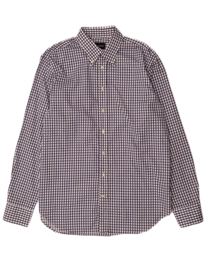 ROY ROBSON Herreskjorte str. 41 16 Stor marineblå ternet bomuld