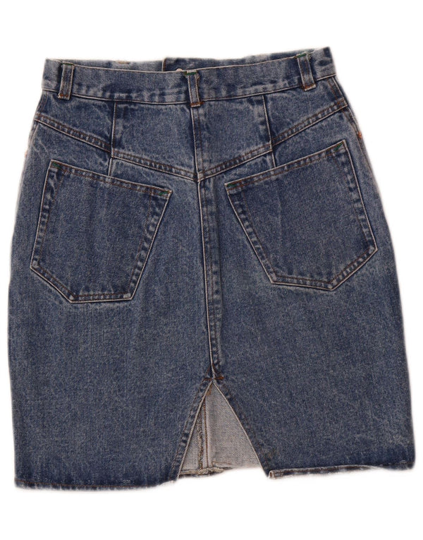 St. Georges Dame højtaljet denimnederdel IT 44 Medium W26 Blå Bomuld