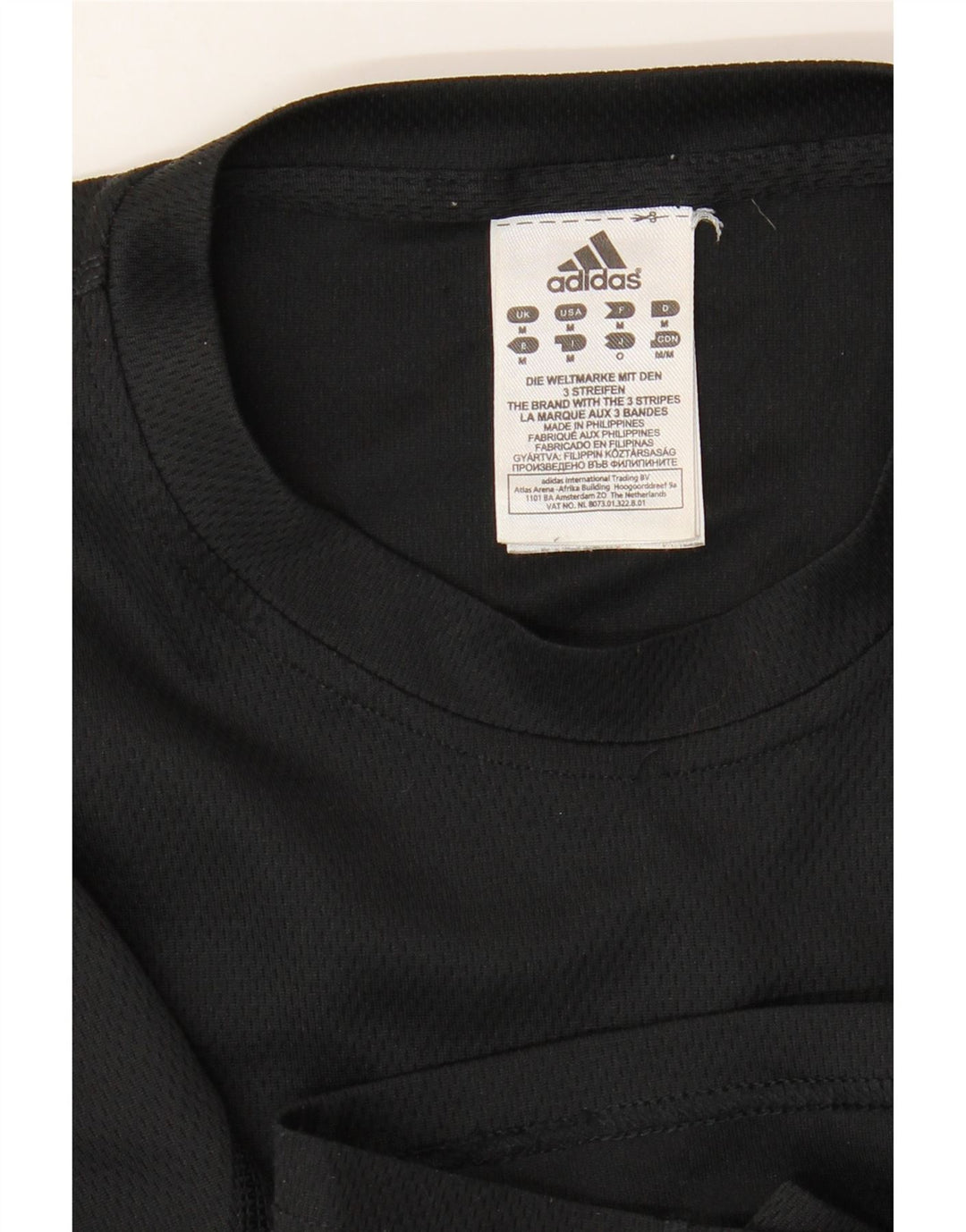 ADIDAS Herre Climalite T-Shirt Top Medium Sort Polyester