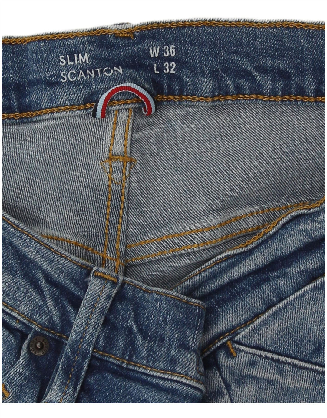 Tommy Hilfiger Herre Scanton Slim Jeans W36 L32 Blå
