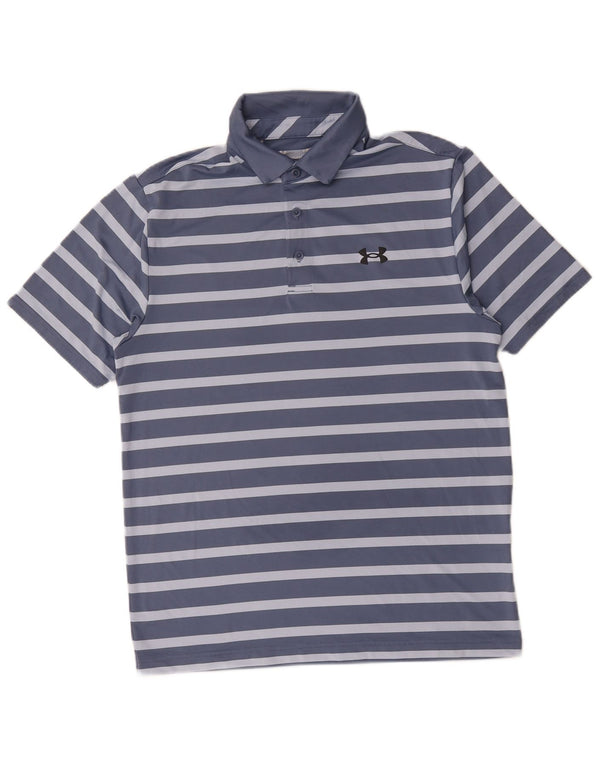 Under Armour Herre Polo Shirt Medium Blå Stribet