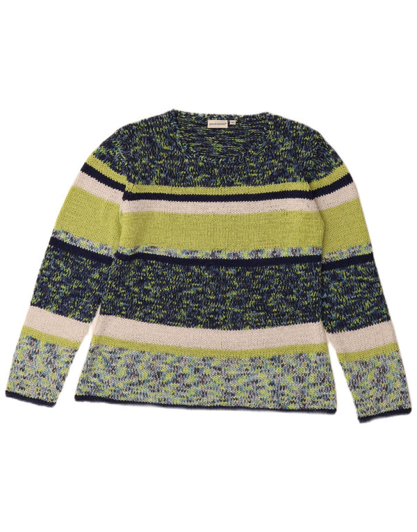 Jorg Peterson Dame Boat Neck Jumper Sweater EU 40 Medium Grøn Stribet