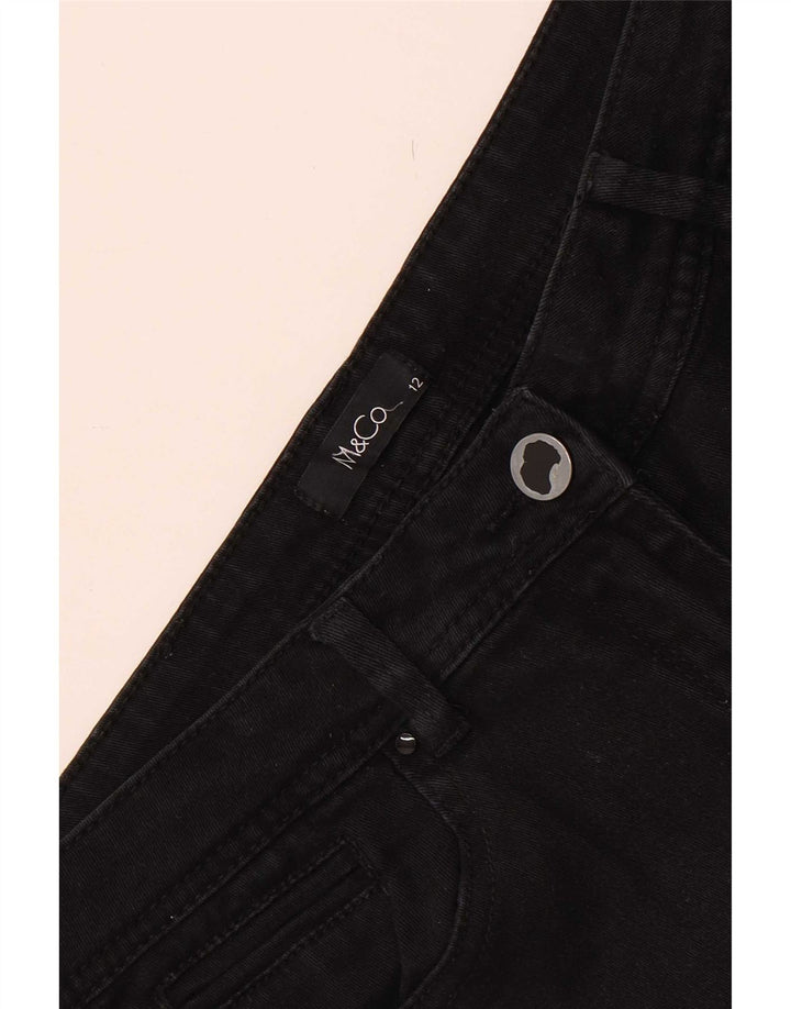 M&Co Dame Slim Jeans UK 12 Medium W32 L30 Sort
