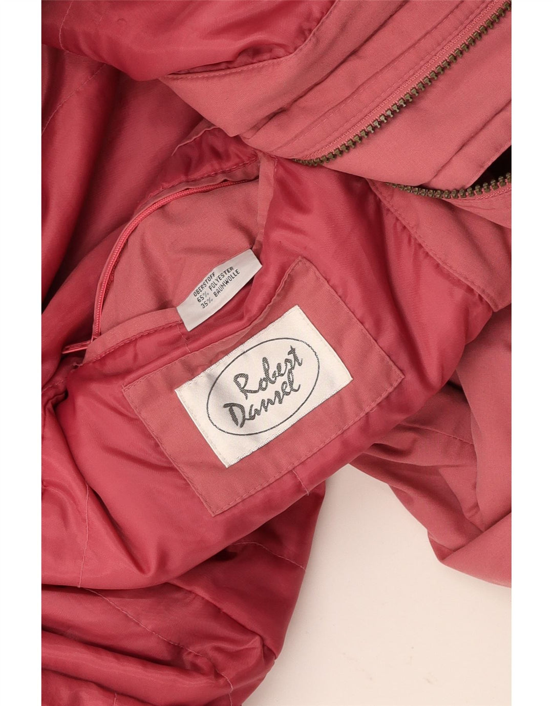 VINTAGE Oversized Trench Coat til kvinder UK 16 Large Pink Polyester