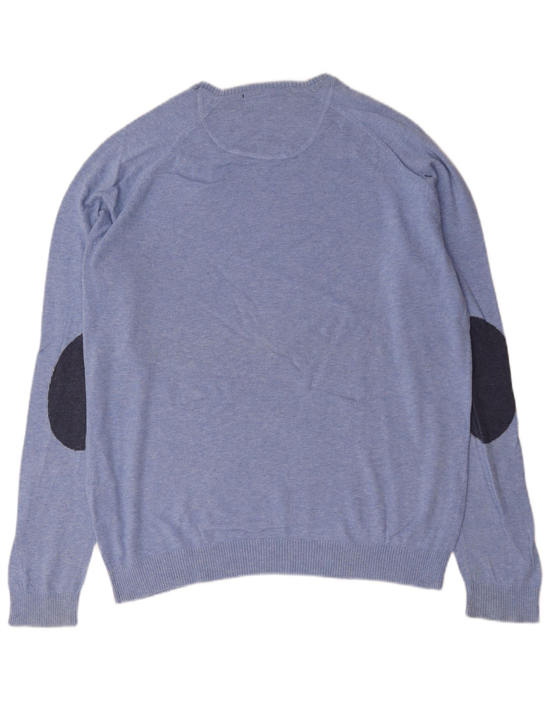 Zara Herre sweater med rund hals XL blå bomuld