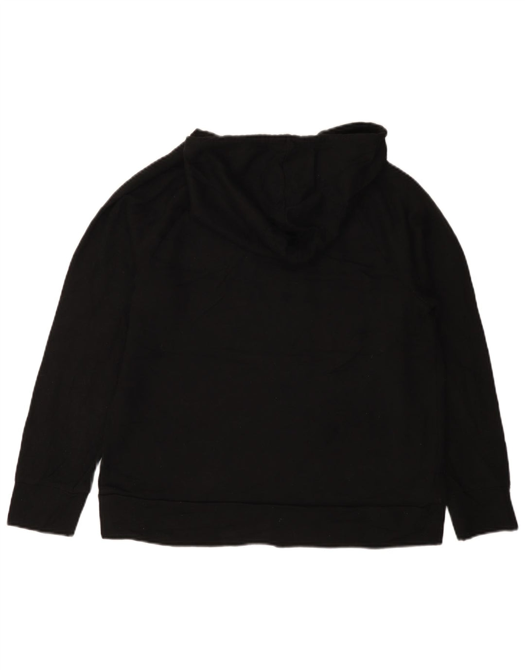 Eddie Bauer Dame Loose Fit Hoodie Jumper UK 14 Medium Sort Polyester