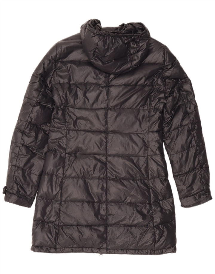 Ellesse Dame Hooded Polstret Frakke UK 10 Small Navy Blue Nylon