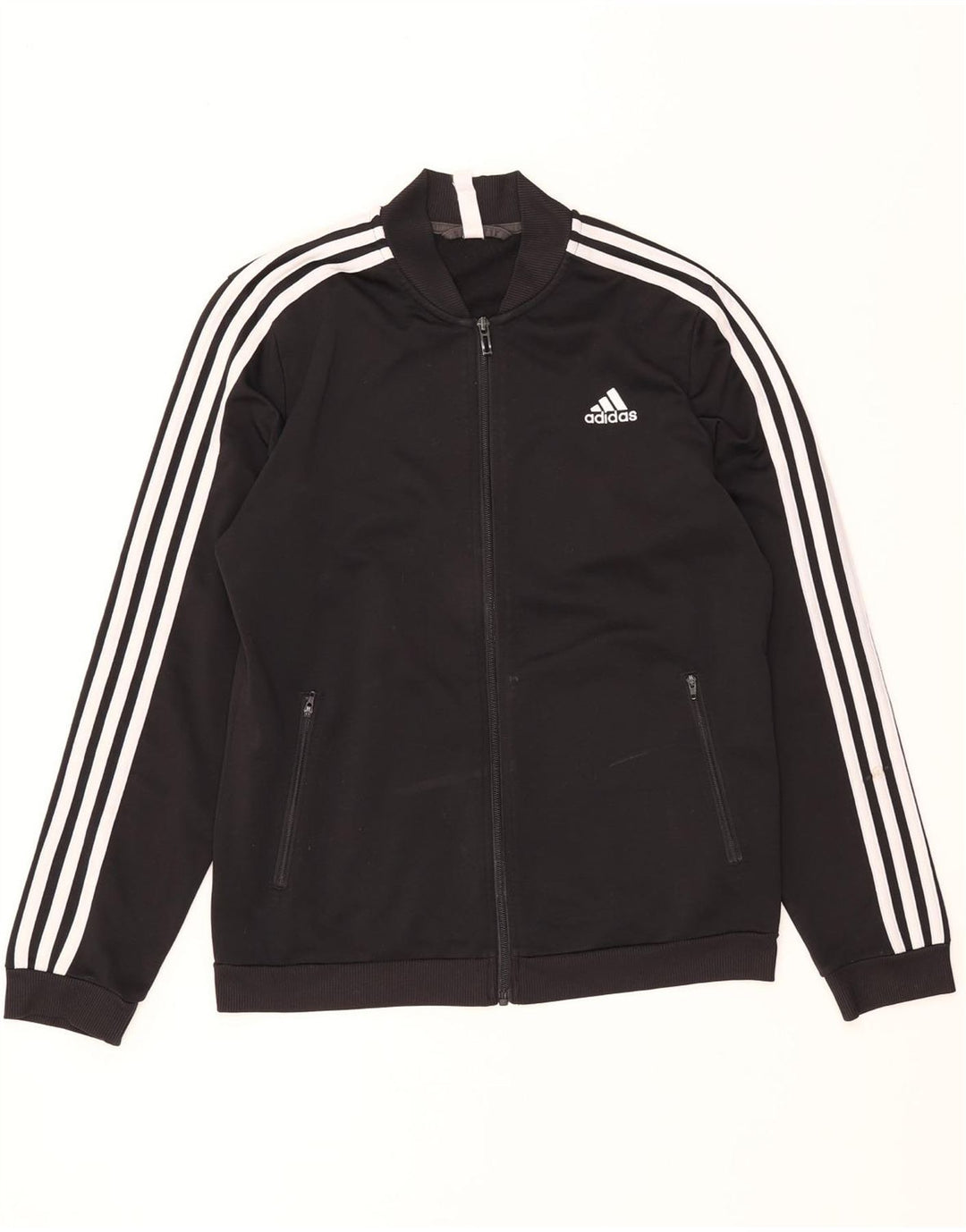 ADIDAS træningsdragt topjakke til kvinder UK 12/14 Medium Black Polyester