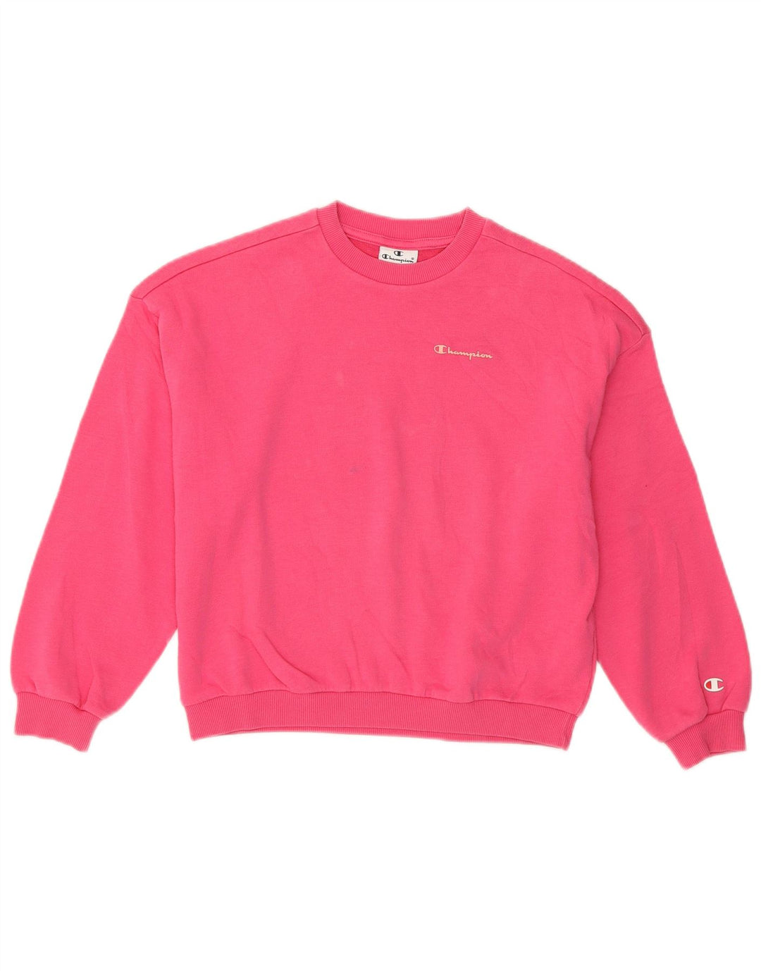 Champion Piger Grafisk Sweatshirt Jumper 9-10 år Medium Pink Bomuld