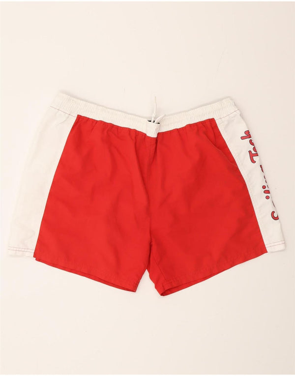 SERGIO TACCHINI Grafiske svømmeshorts til mænd XL Rød Colourblock Polyester