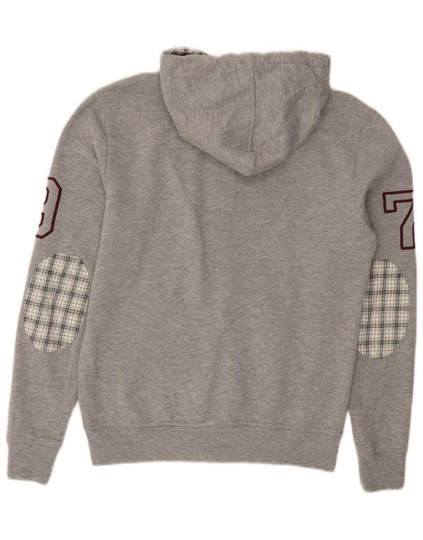 Tænk Pink Dame Grafisk Hættetrøje Sweater UK 14 Medium Grå Flecked