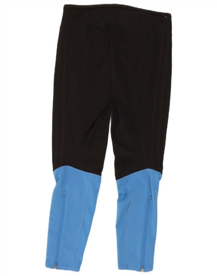Adidas Womens Climalite Leggings UK 12/14 Medium Black Colourblock