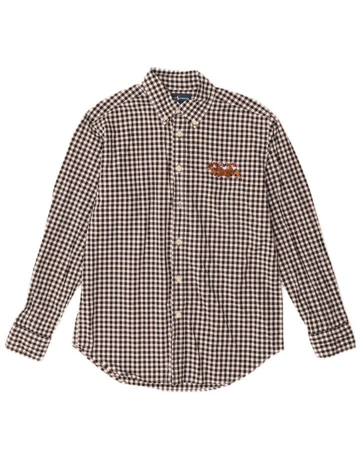 Ralph Lauren Grafisk Drengeskjorte 12-13 år Medium Sort Gingham Bomuld