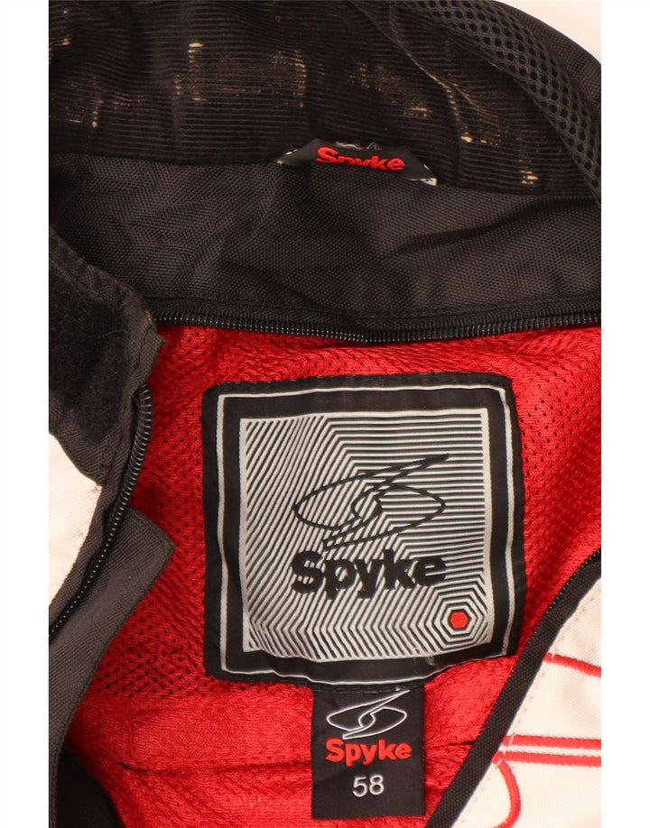 Spyke Herre Graphic Racer Jacket Størrelse 58 3XL Sort Colourblock Polyester