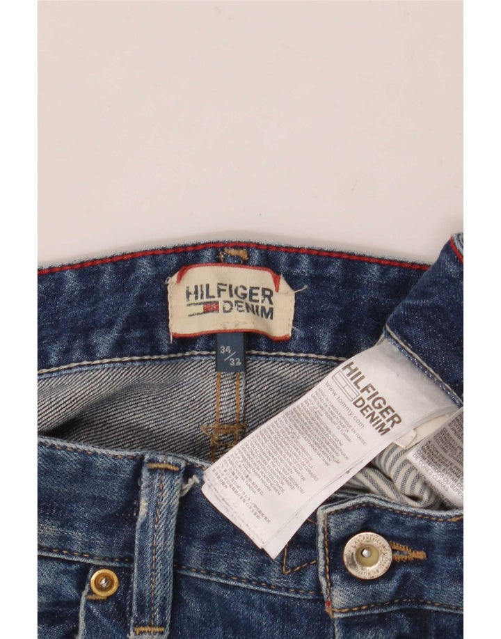 Tommy Hilfiger Herre Distressed Slim Jeans W34 L32 Blå Bomuld