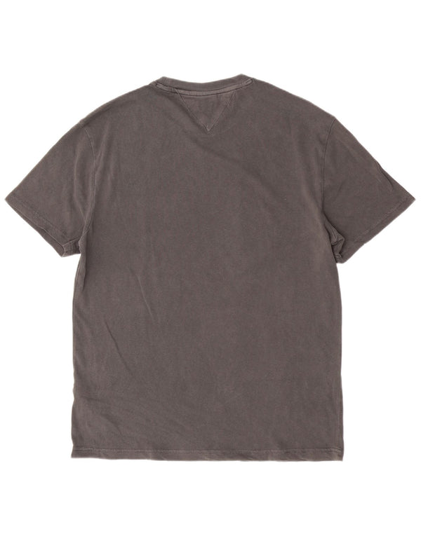 Tommy Hilfiger Herre Grafisk T-Shirt Top Stor Grå Bomuld