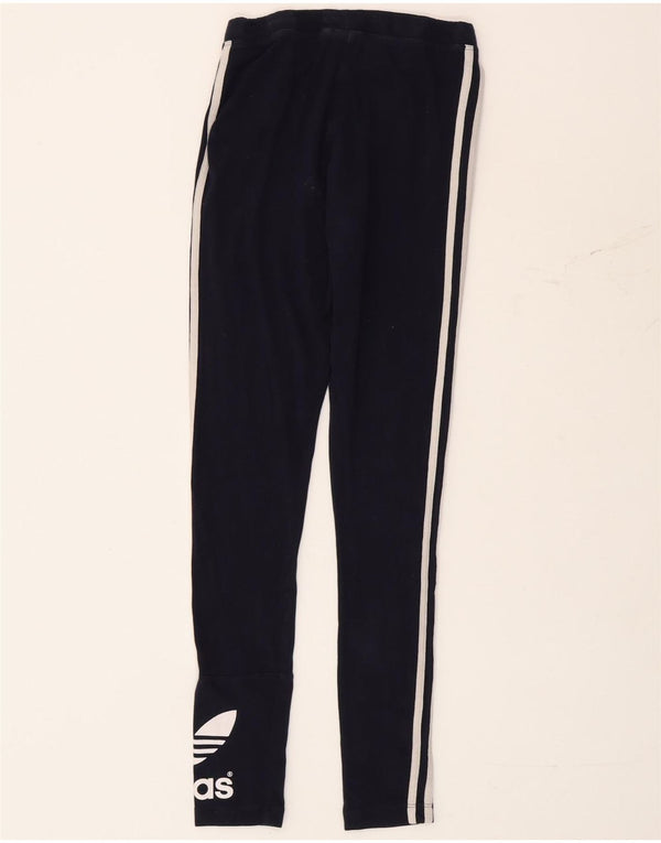 Adidas Grafiske Leggings til kvinder UK 6 XS Marineblå