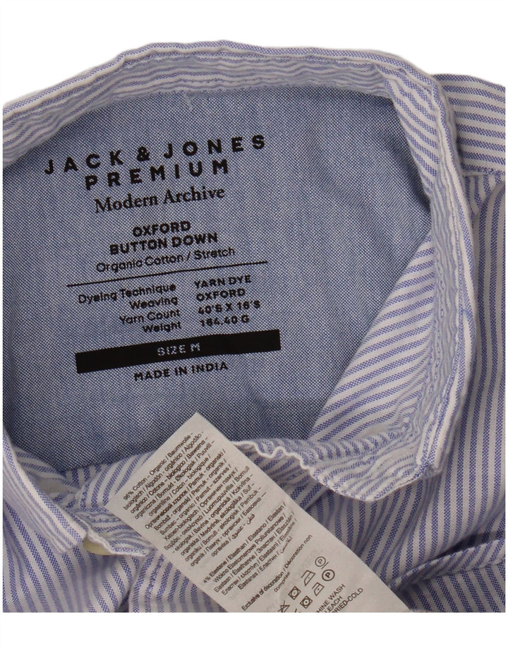Jack & Jones herre Oxford skjorte medium blå nålestribet bomuld