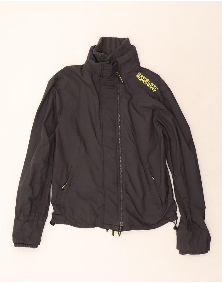 Superdry Grafisk regnjakke til mænd UK 42 XL grå nylon