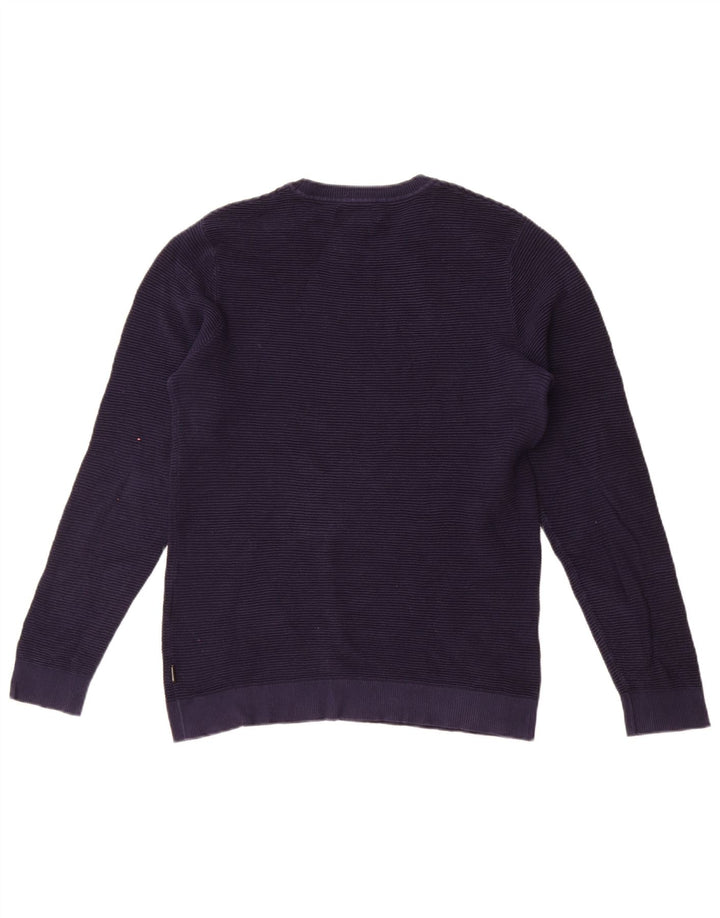 Jack & Jones Herre sweater med rund hals, stor marineblå bomuld