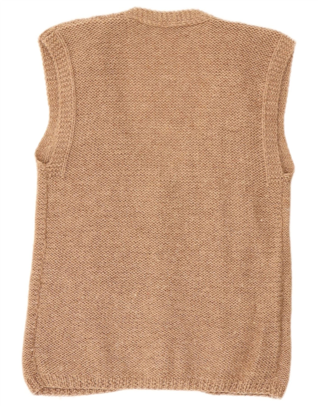 Vintage herre ærmeløs cardigan sweater lille beige