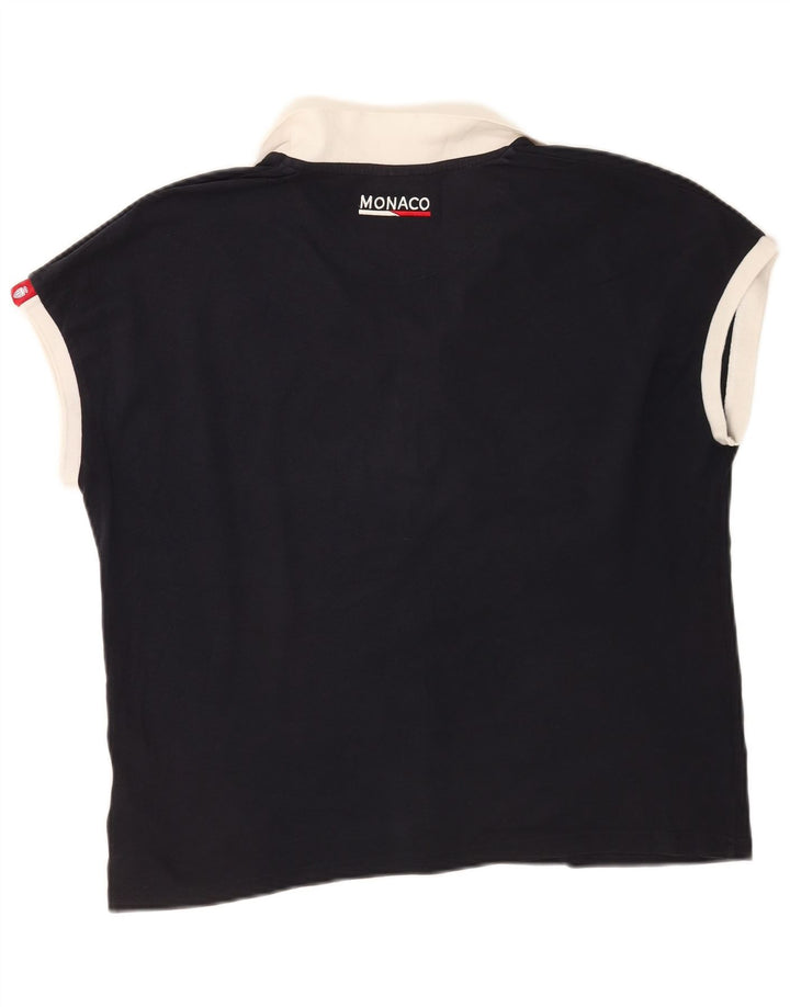 KAPPA oversized poloshirt til kvinder UK 16 Large Navy Blue