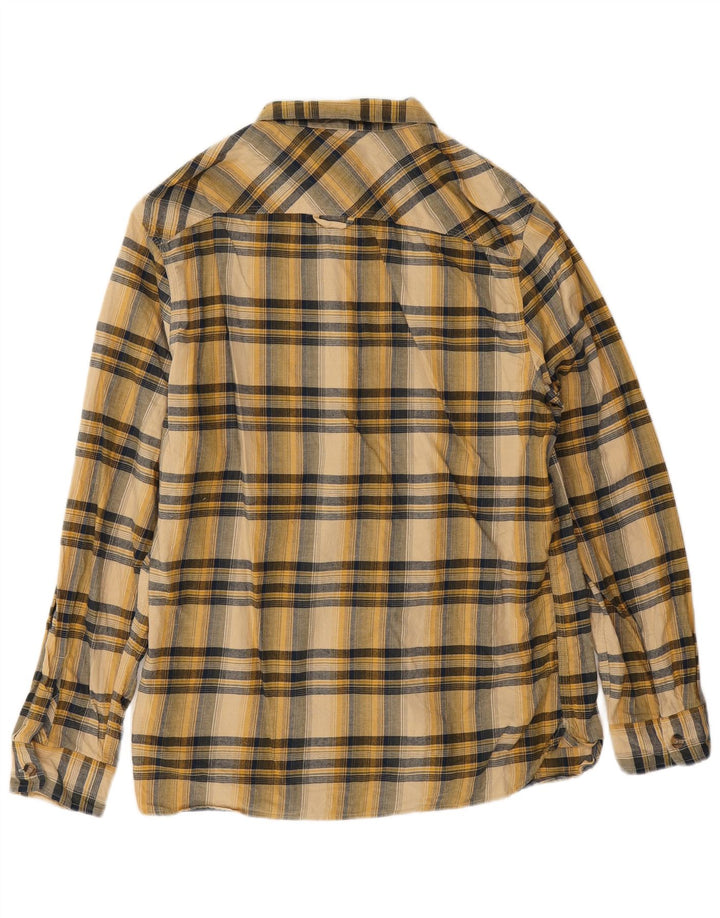 White Stuff Herre flannelskjorte Stor gul ternet bomuld