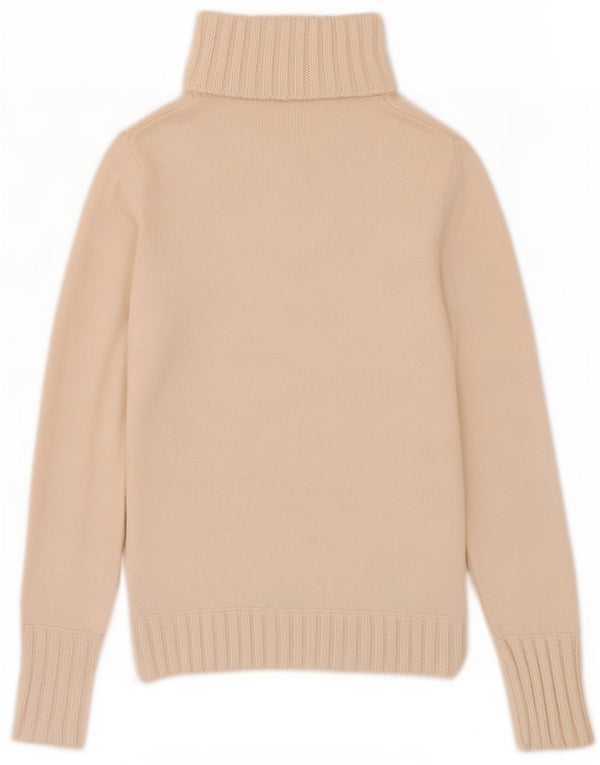 Marks & Spencer Dame Rullehals Sweater UK 10 Small White Bomuld