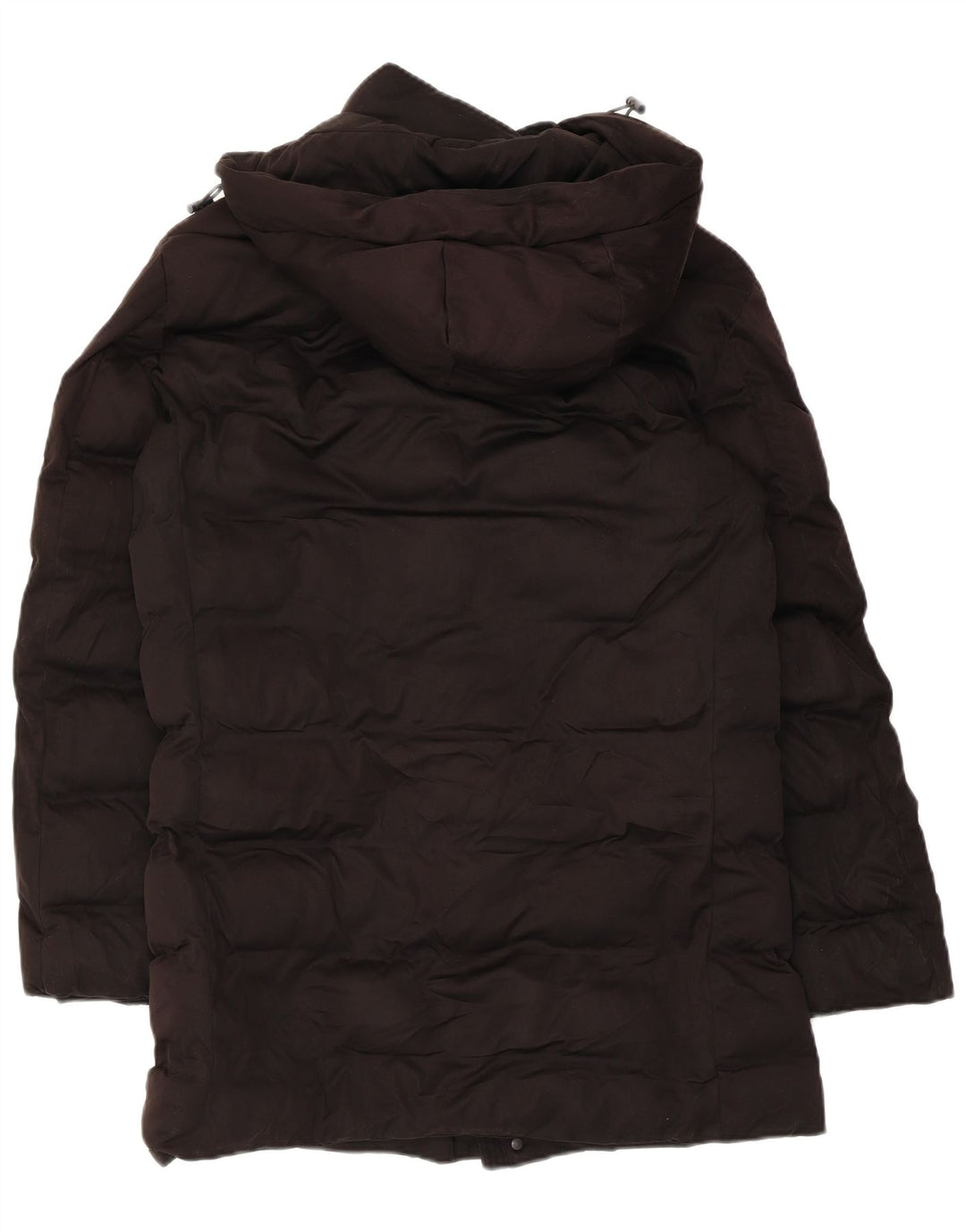 Zara Herre hættepolstret jakke UK 36 Lille sort polyester