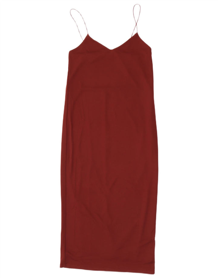 Zara Dame Slip Dress UK 8 Small Maroon