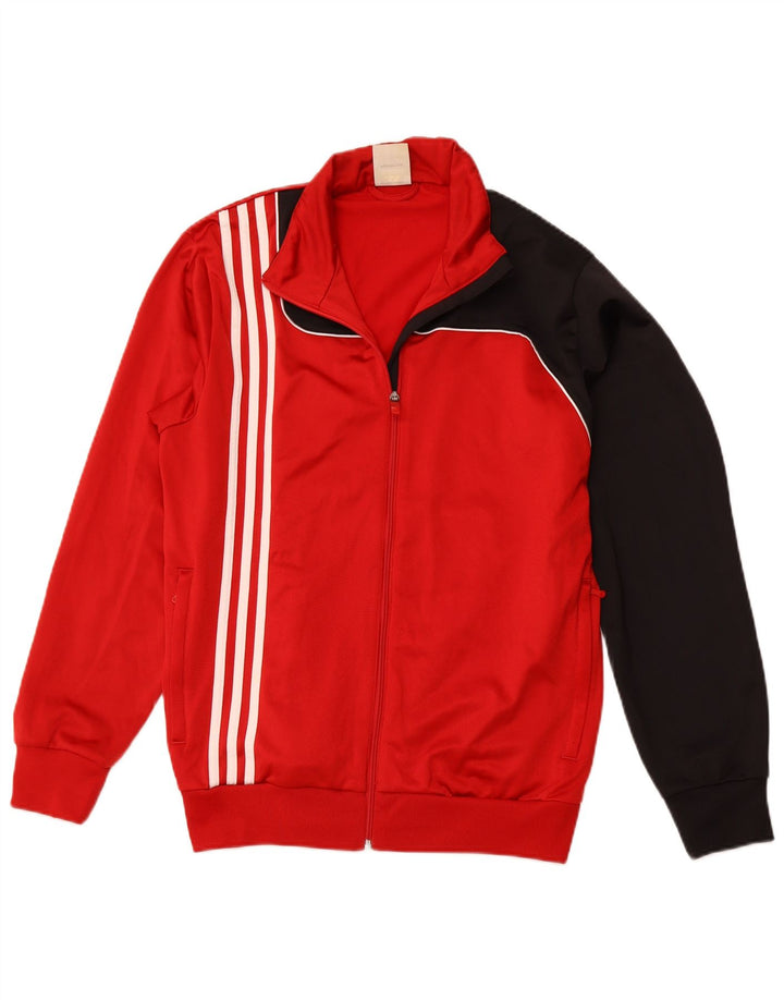 ADIDAS Træningsdragt til mænd, topjakke UK 40/42 Medium Red Colourblock Sports
