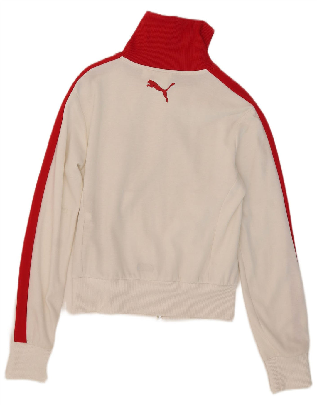 Puma Womens Crop træningsdragt topjakke UK 10 Small White Colourblock