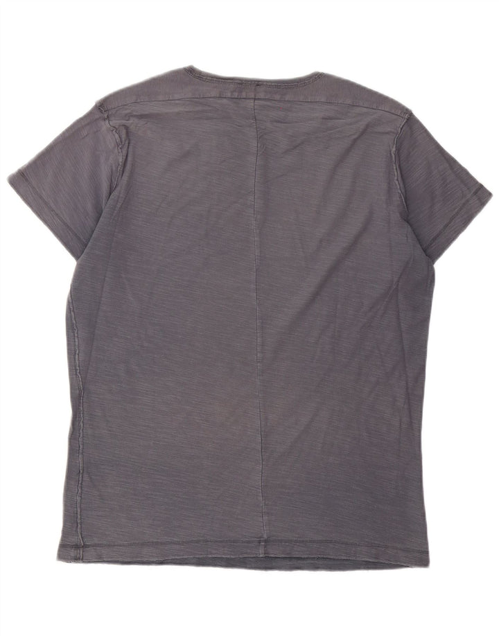 Diesel Herre T-Shirt Top Medium Grå Bomuld