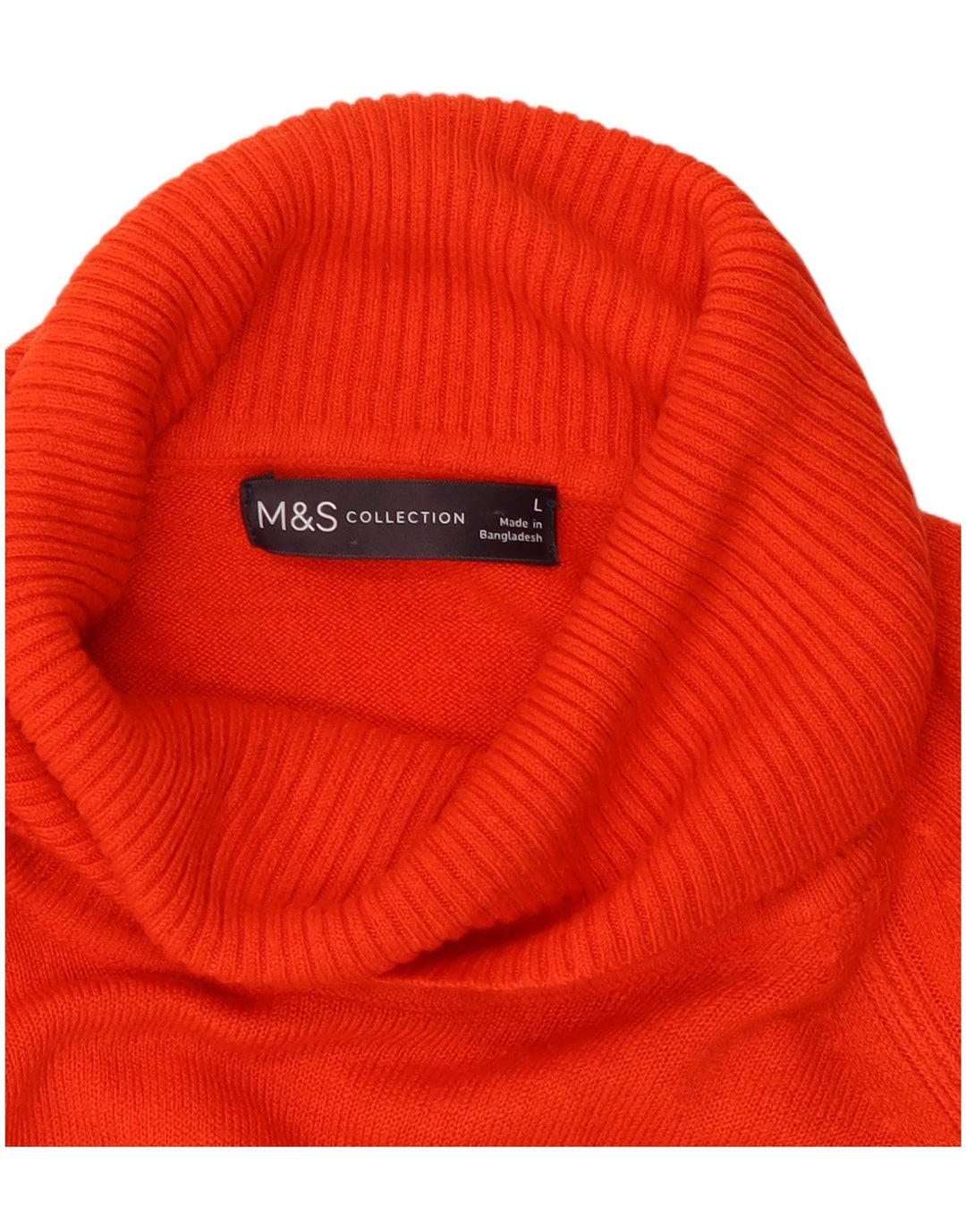 Marks & Spencer Dame Roll Neck Jumper Sweater UK 16 Large Red