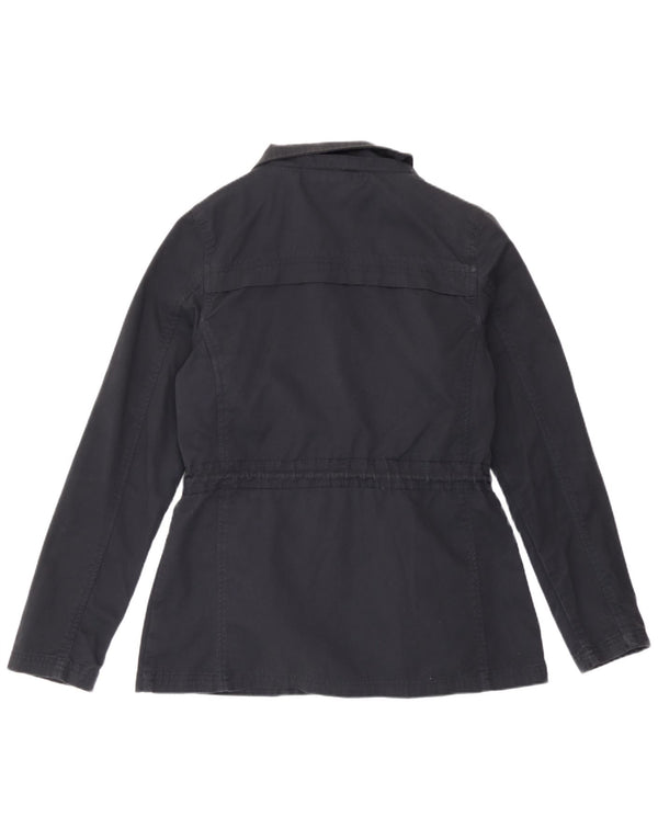Fat Face Womens Utility Jacket UK 10 Small Navy Blue Cotton