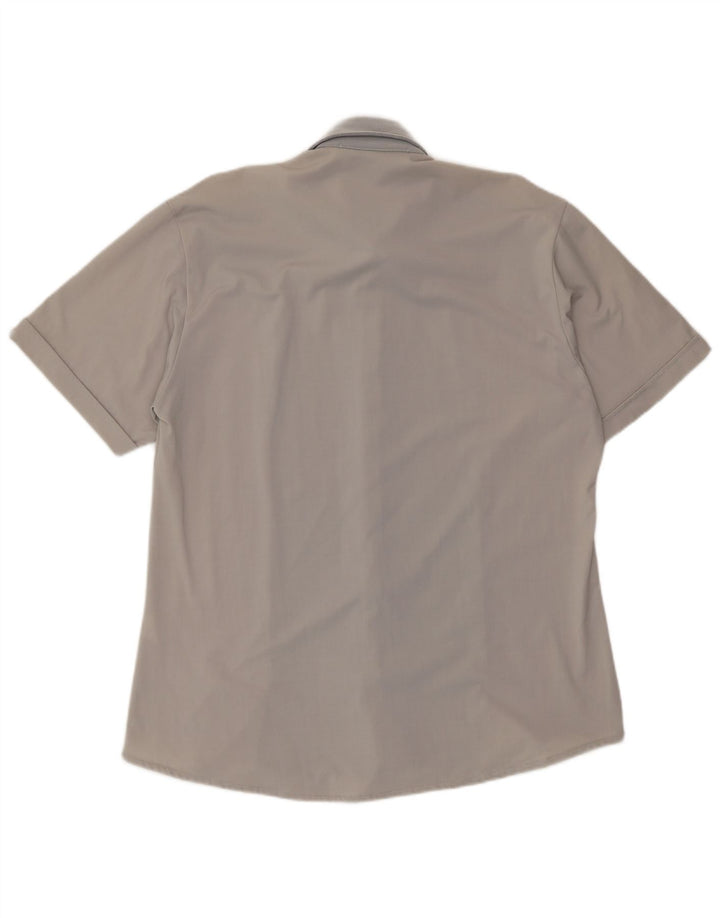 Sasch Kortærmet Herreskjorte Stor Grå Colourblock Polyester