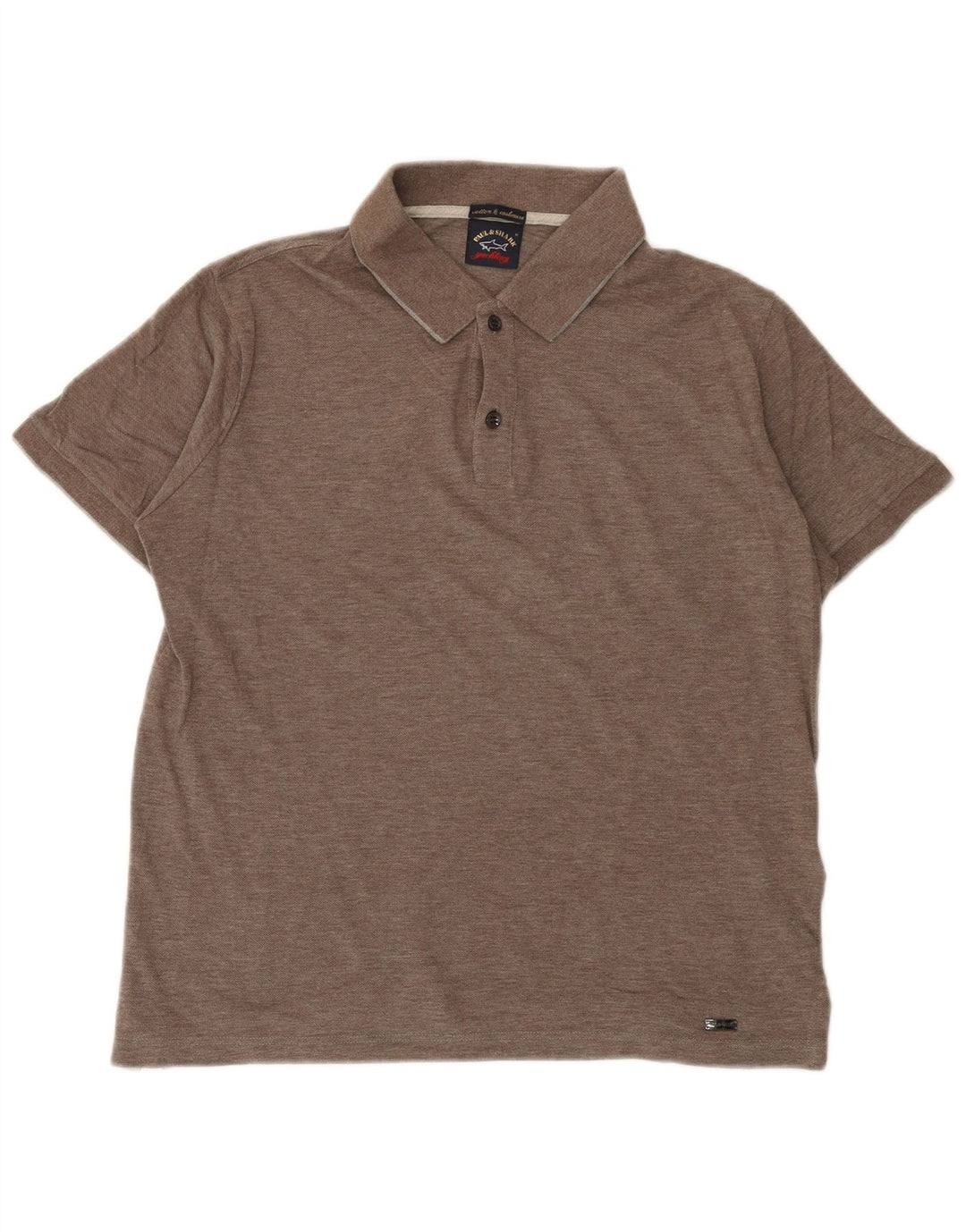 Paul & Shark Herre Regular Fit Polo Shirt Medium Brun Bomuld