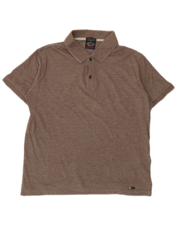 Paul & Shark Herre Regular Fit Polo Shirt Medium Brun Bomuld