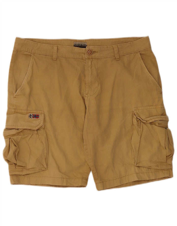 Napapijri Herre Cargo Shorts W34 Large Beige Bomuld